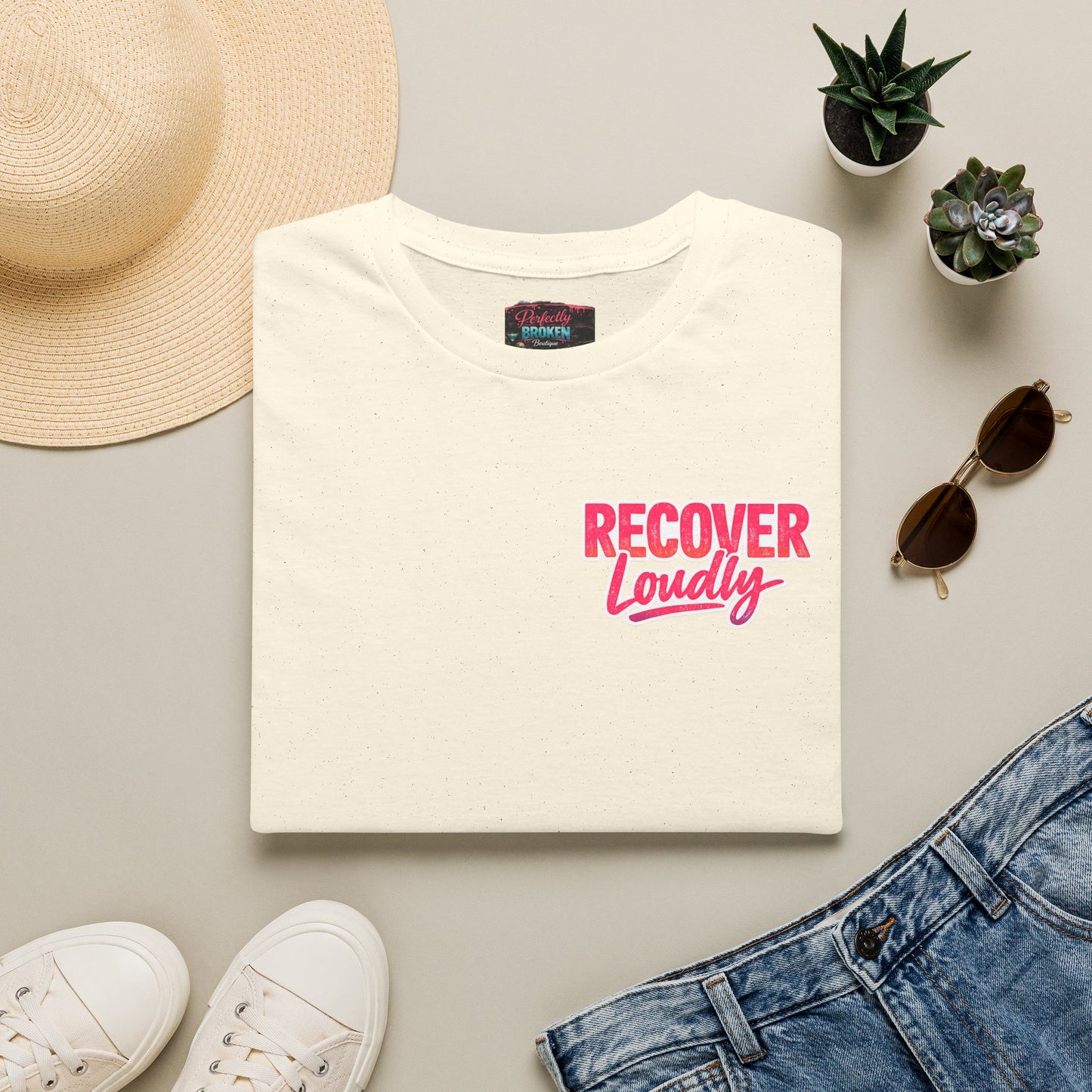 Recover Loudly Script T-Shirt