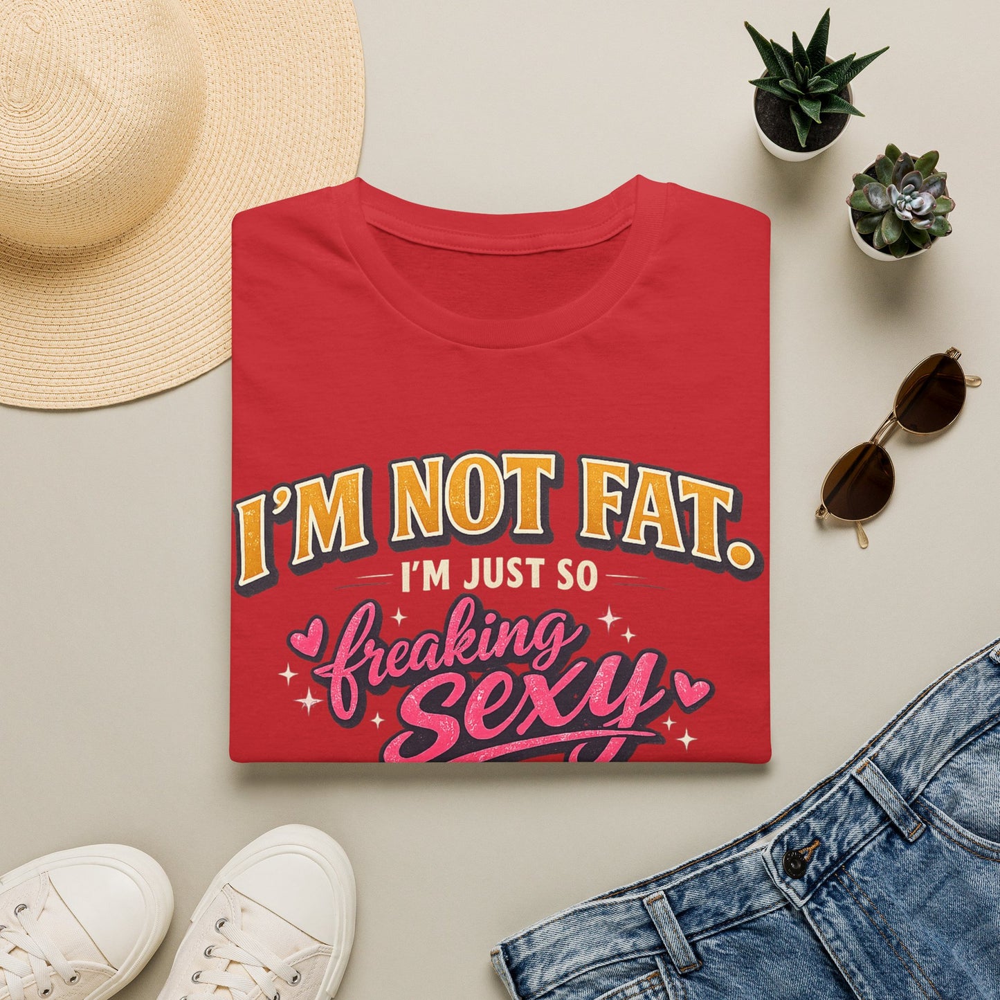 I'm Not Fat Graphic T-Shirt