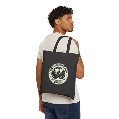 Mind Your Business, Karen" Possum Cotton Canvas Tote