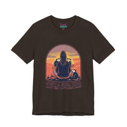 Just a Girl Who Loves Opossums T-Shirt