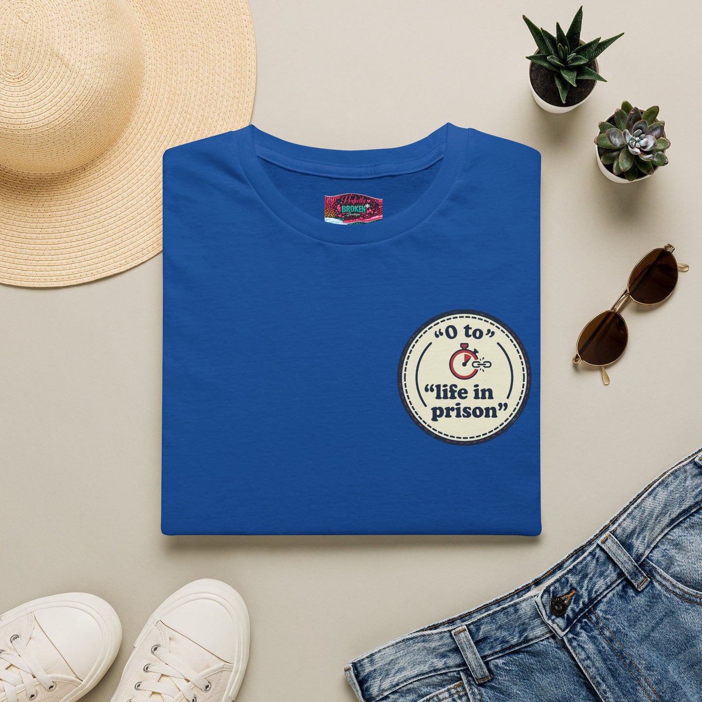 0 to Life in Prison Bicycle Patch Tee