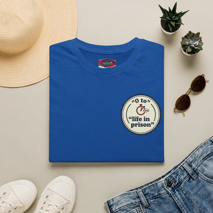 0 to Life in Prison Bicycle Patch Tee