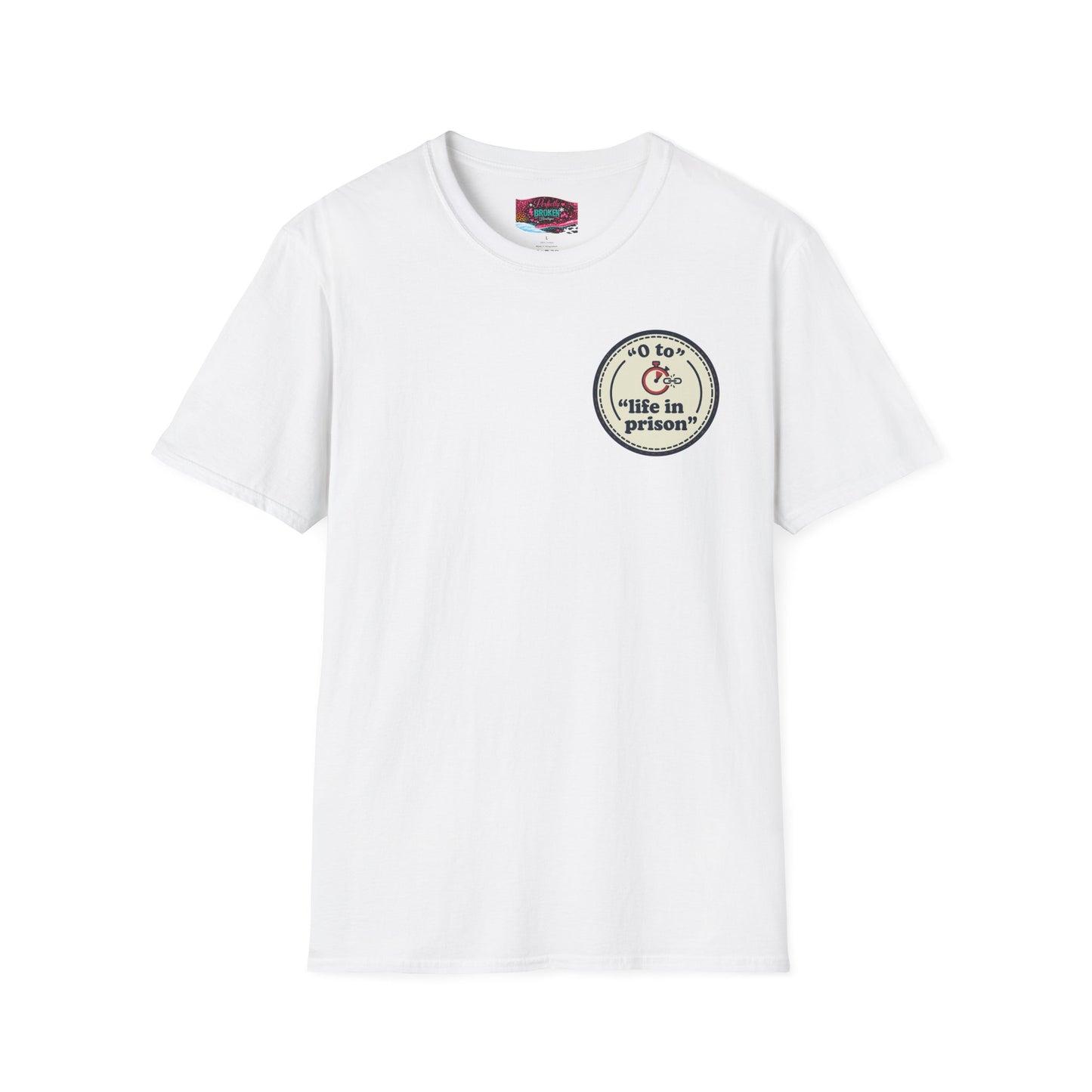 0 to Life in Prison Bicycle Patch Tee