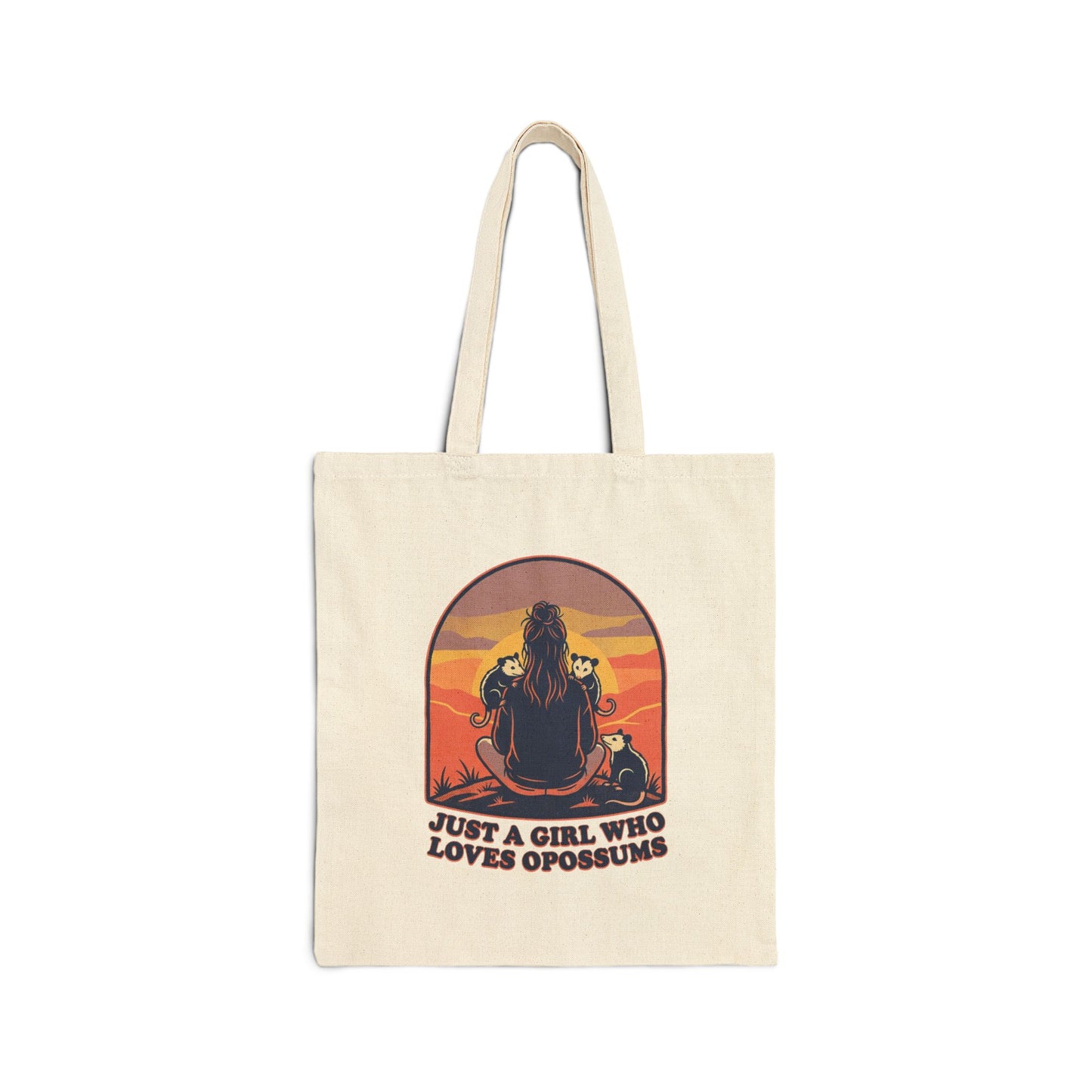 Just a Girl Who Loves Opossums Canvas Tote