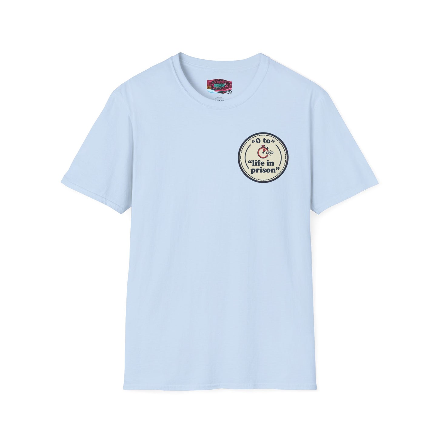 0 to Life in Prison Bicycle Patch Tee
