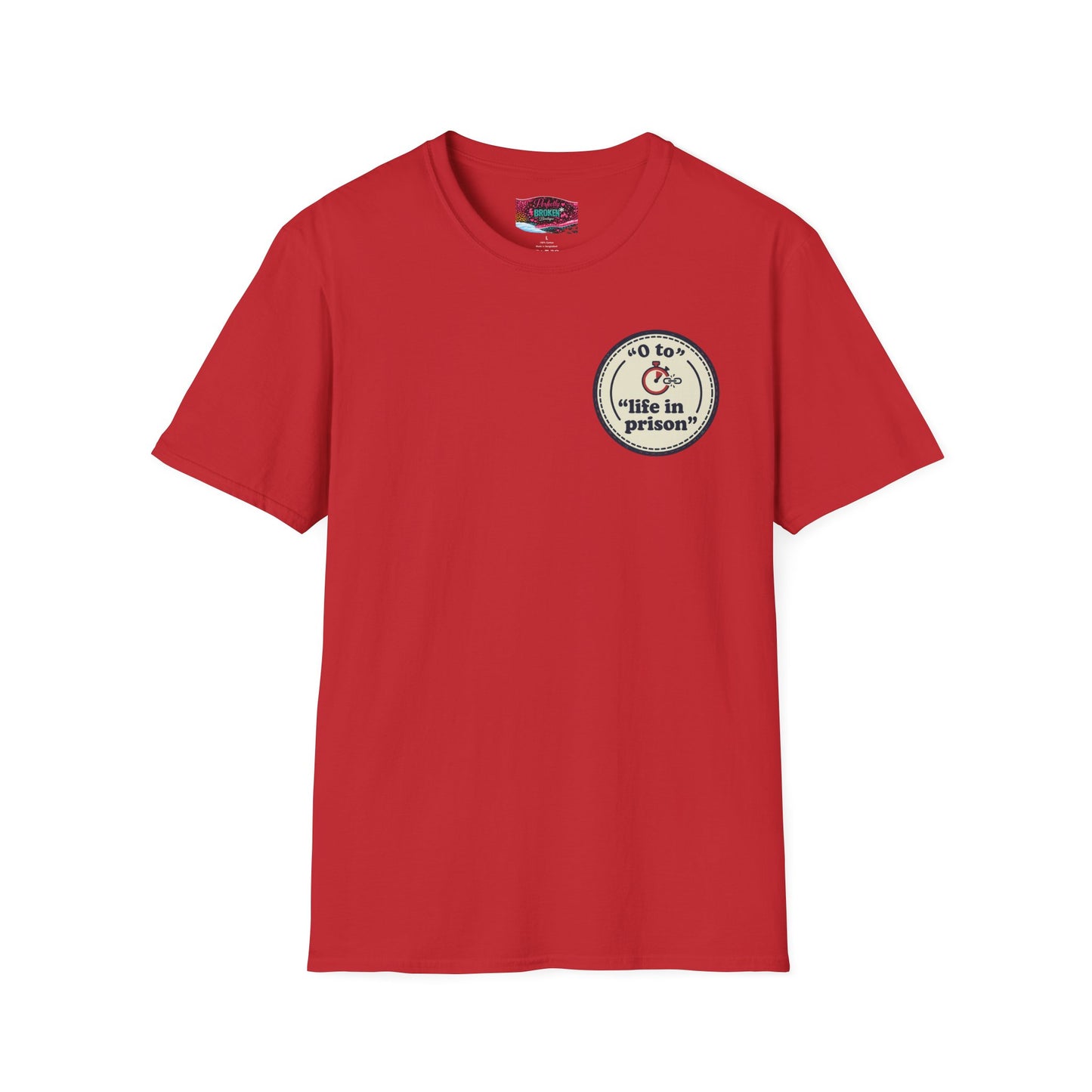 0 to Life in Prison Bicycle Patch Tee