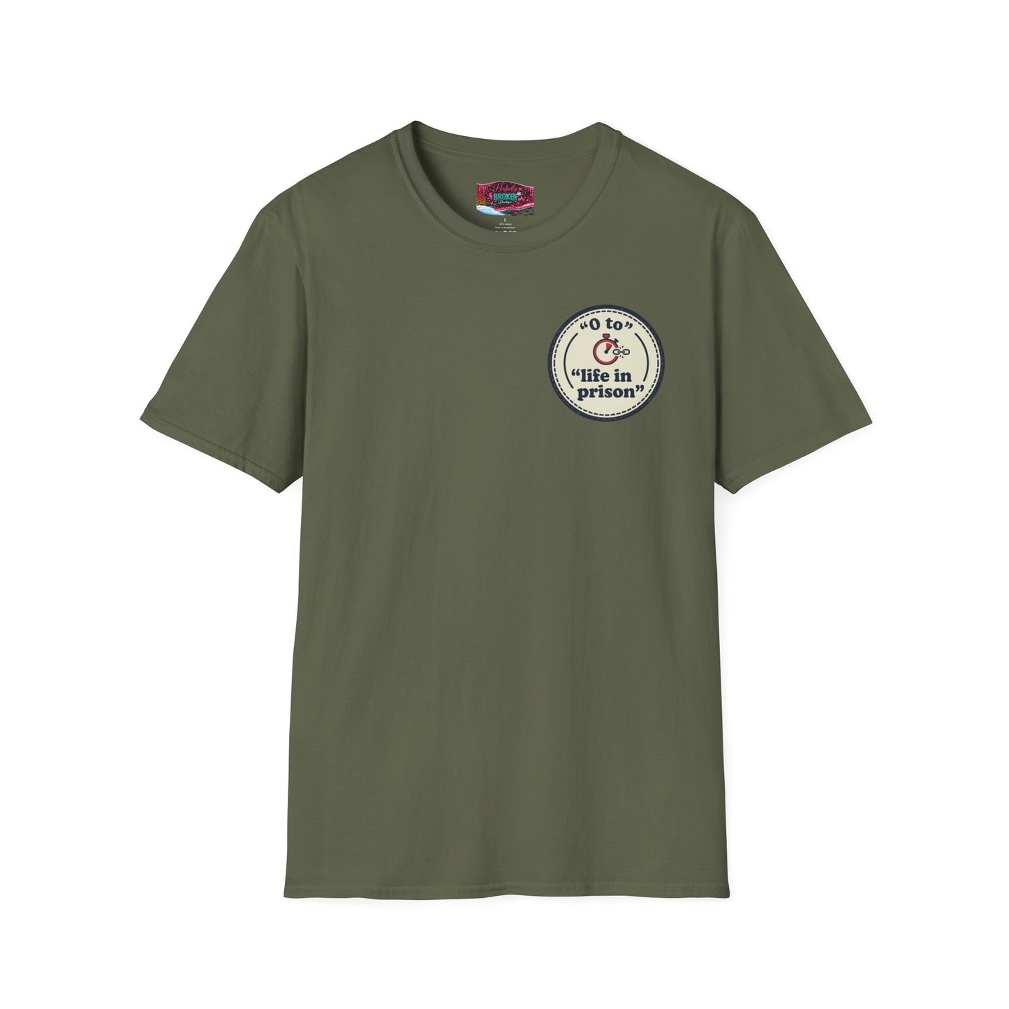0 to Life in Prison Bicycle Patch Tee