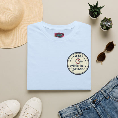 0 to Life in Prison Bicycle Patch Tee