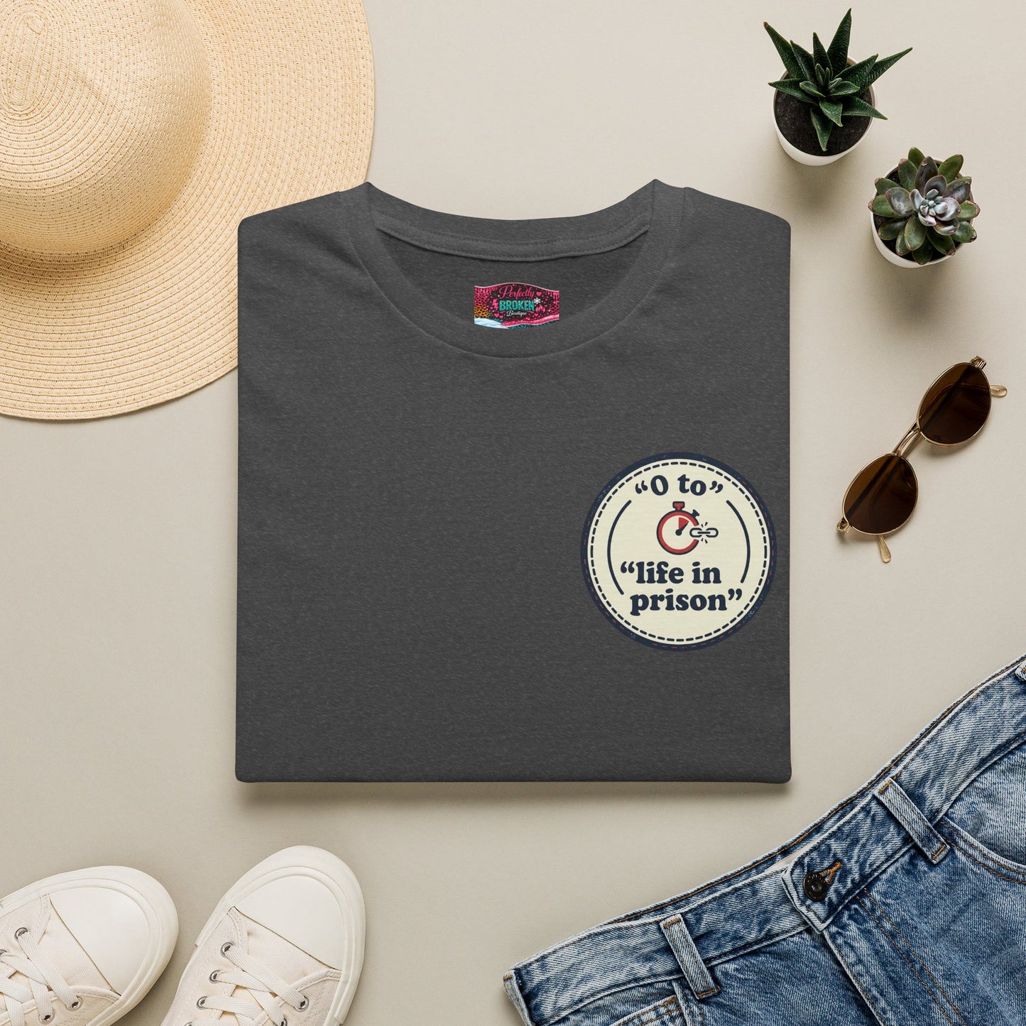 0 to Life in Prison Bicycle Patch Tee