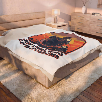 Just a Girl Who Loves Opossums Cozy Throw