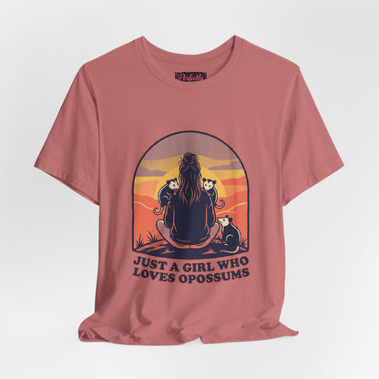 Just a Girl Who Loves Opossums T-Shirt