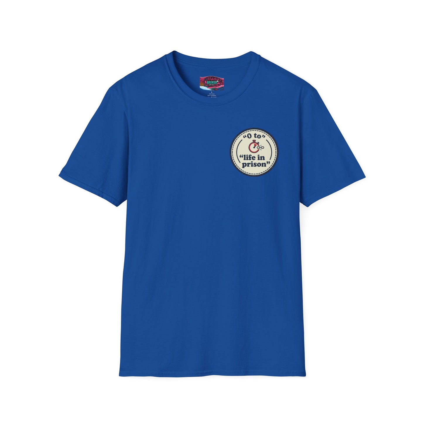 0 to Life in Prison Bicycle Patch Tee
