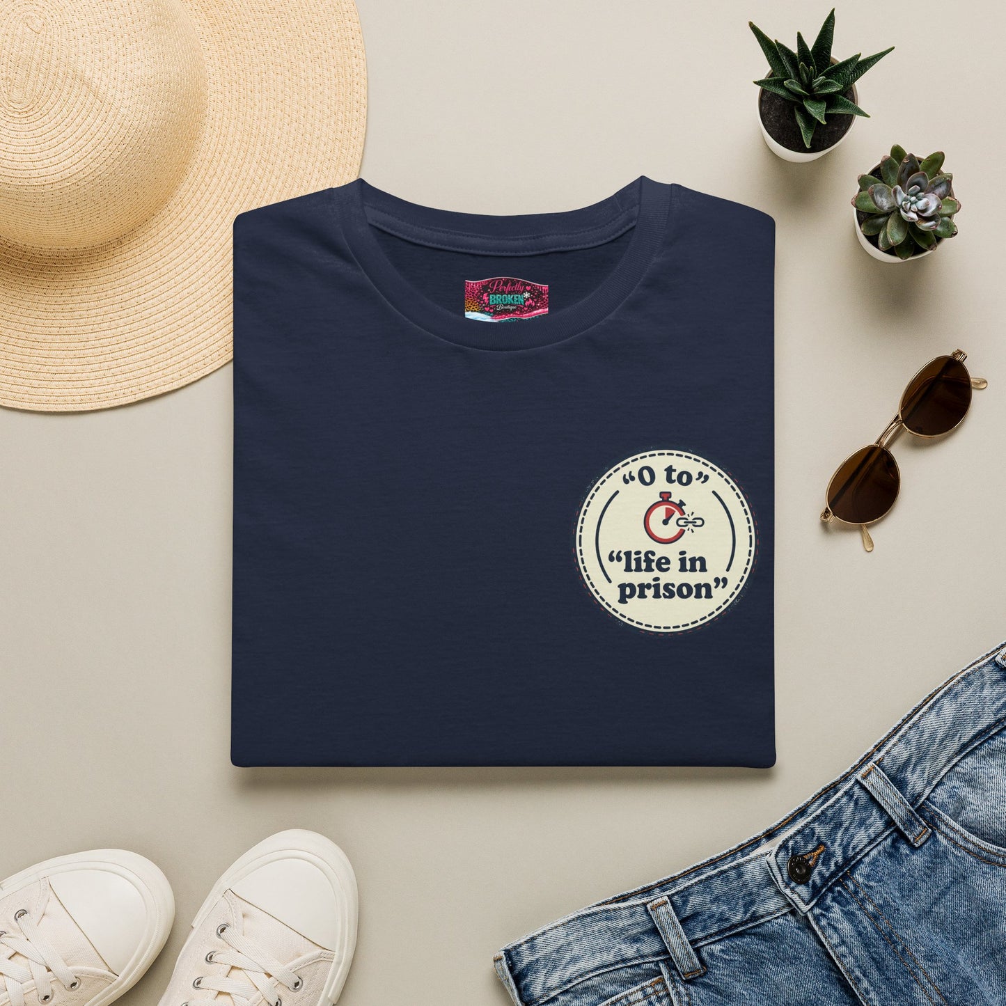0 to Life in Prison Bicycle Patch Tee