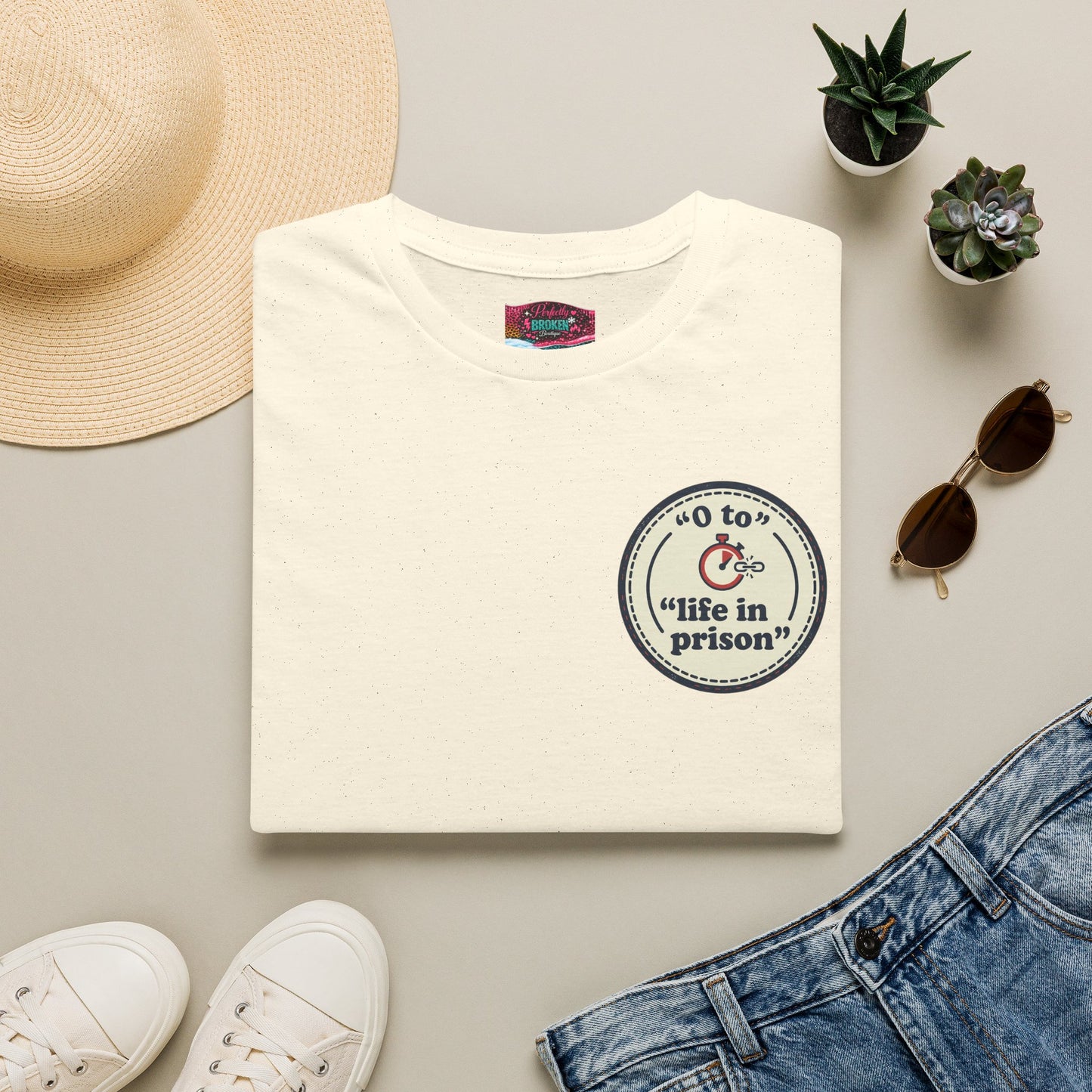 0 to Life in Prison Bicycle Patch Tee