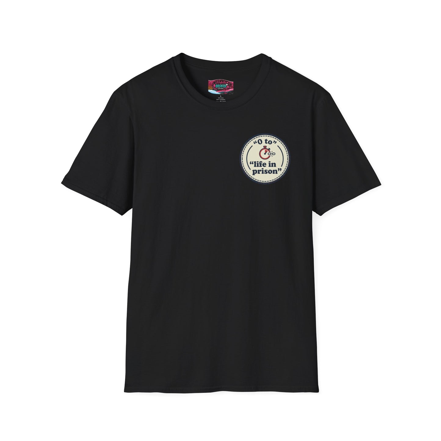0 to Life in Prison Bicycle Patch Tee