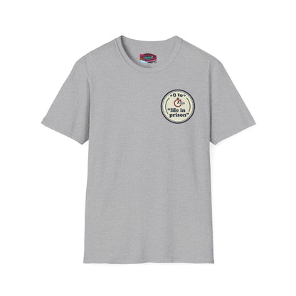0 to Life in Prison Bicycle Patch Tee