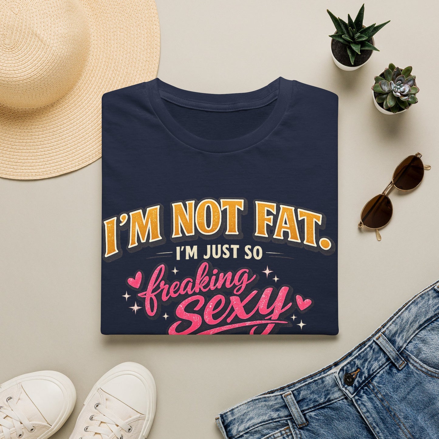I'm Not Fat Graphic T-Shirt