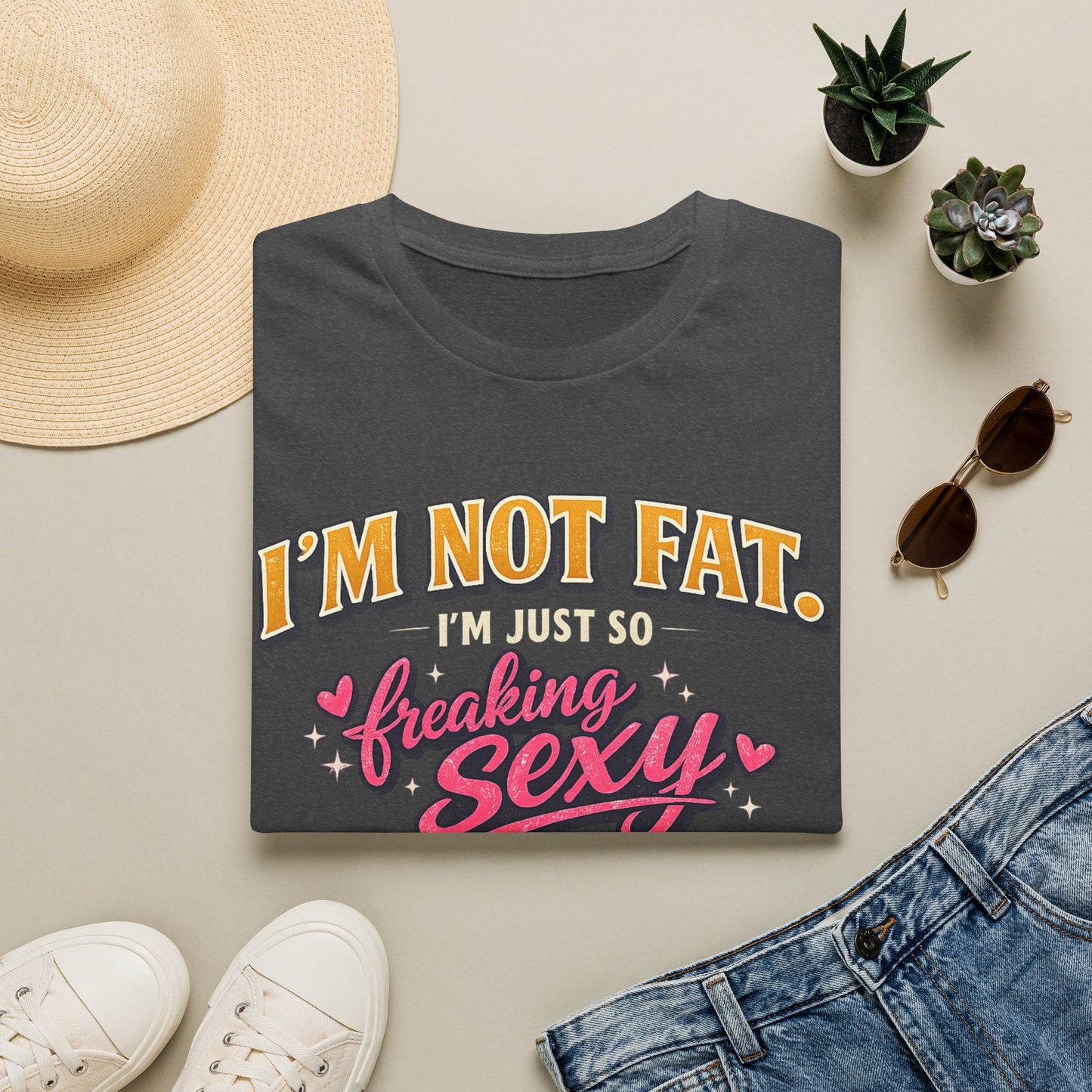 I'm Not Fat Graphic T-Shirt