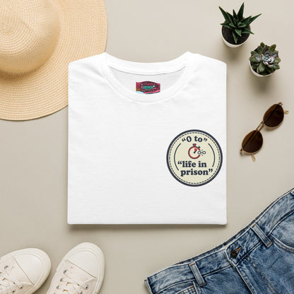 0 to Life in Prison Bicycle Patch Tee