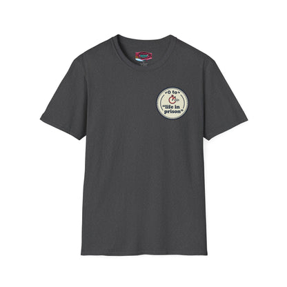 0 to Life in Prison Bicycle Patch Tee