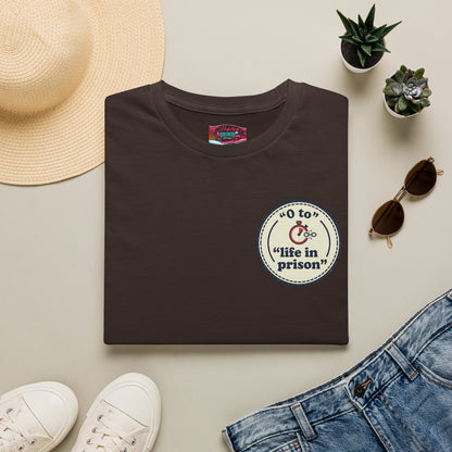 0 to Life in Prison Bicycle Patch Tee