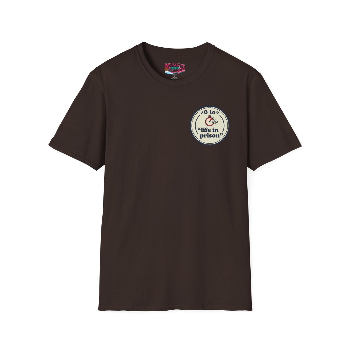 0 to Life in Prison Bicycle Patch Tee