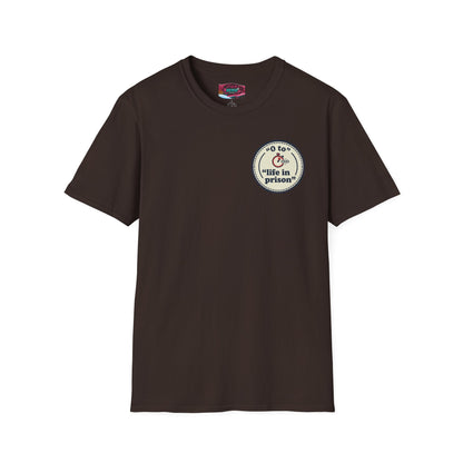 0 to Life in Prison Bicycle Patch Tee