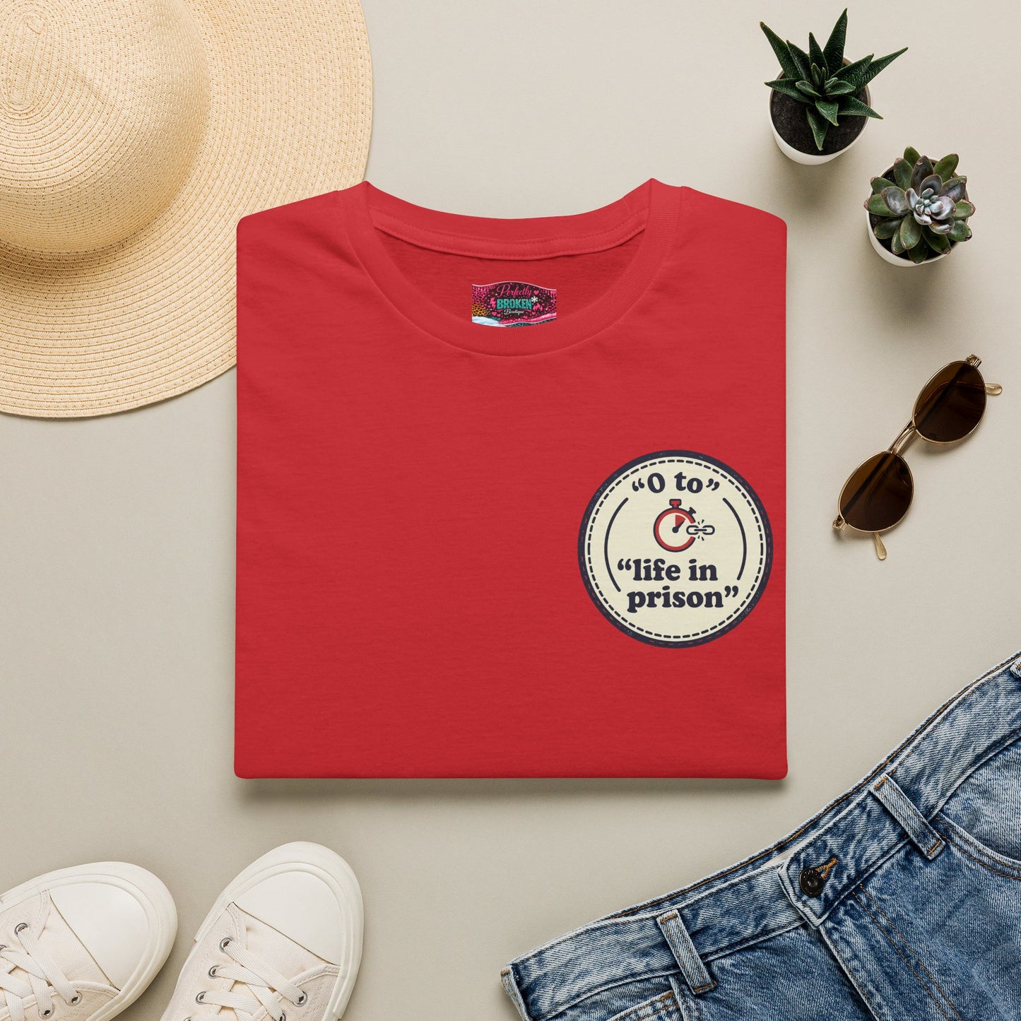 0 to Life in Prison Bicycle Patch Tee