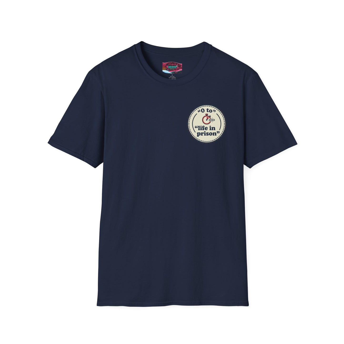 0 to Life in Prison Bicycle Patch Tee